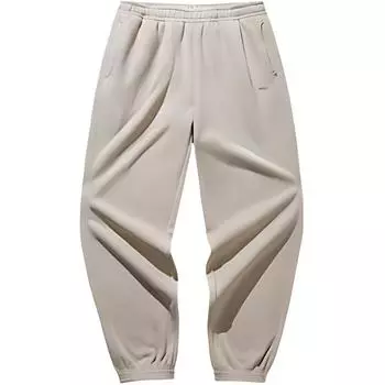 Коллекция Anta Comprehensive Training, коллекция Sports Lifestyle, трикотажные женские спортивные штаны телесного цвета хаки