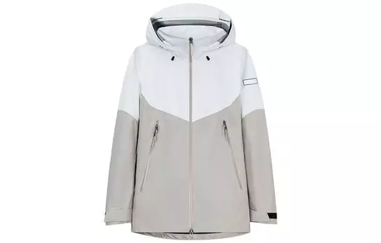 Коллекция Anta Outdoor, куртка, пальто, женская, светло-серый/папирусно-белые