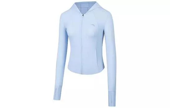 Коллекция Anta Variety Training Collection Дышащая охлаждающая одежда с защитой от ультрафиолета, женская, цвет морской волны, небесно-голубой