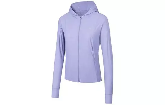 Коллекция Anta Variety Training Collection, дышащая, охлаждающая, с защитой от ультрафиолета, женская одежда с защитой от солнца, цвет тополя, фиолетовый