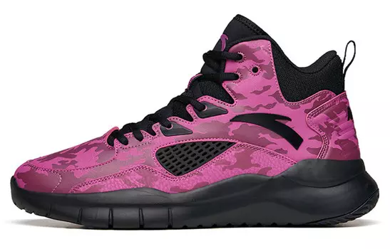 Коллекция баскетбольных кроссовок для баскетбола Мужские высокие кроссовки Mamba Фиолетовый/черный/фиолетовый aurora Anta