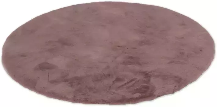 Коллекция BEAUTIFUL LIVING Меховой ковер "Нежный", круглый, особенно мягкий благодаря микрофибре, искусственный мех, можно стирать, гостиная SCHNER WOHNEN-KOLLEKTION 120 см, цвет altrosa