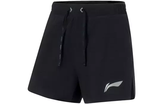 Коллекция беговых спортивных шорт для мужчин, черный цвет Lining, черный