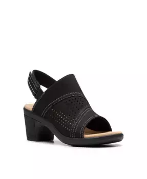 Коллекция Emily2 Сандалии на блоке Mist с каблуком Clarks, черный