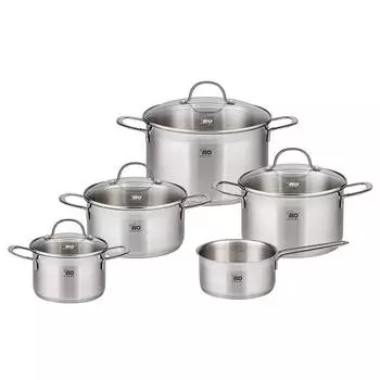 Коллекция горшков (5 шт.) Elo, серебряный