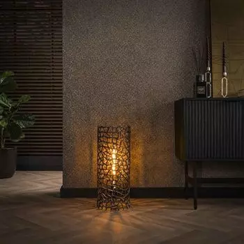 Коллекция Hoyz — Торшер Weaver Cylinder 25 61 см — Черный никель Present Time