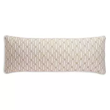 Коллекция Hudson Park, итальянская декоративная подушка с вышивкой Tivoli, 14 x 36 дюймов Hudson Park Collection, коричневый/бежевый