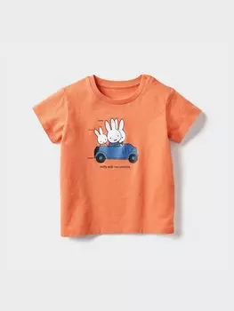 Коллекция иллюстрированных книг и графическая футболка Uniqlo, оранжевый