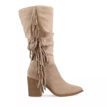 Коллекция Journee Женские ботинки в стиле вестерн на каблуке Hartly Tru Comfort Foam Journee Collection, серо-коричневый