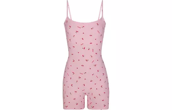 Коллекция ко Дню святого Валентина, боди для женщин с принтом «Цветущая вишня» Skims