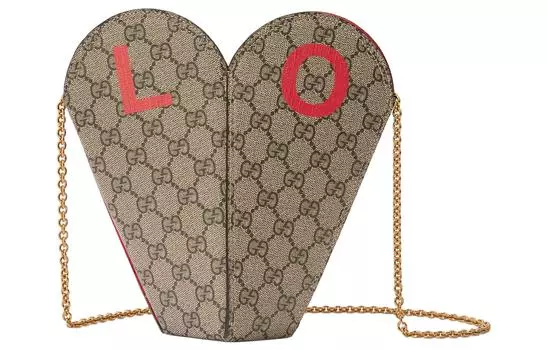 Коллекция ко Дню святого Валентина. Женская сумка через плечо из холста GUCCI