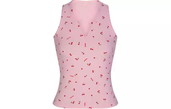 Коллекция ко Дню святого Валентина Жилет женский с принтом «Цветущая вишня» Skims