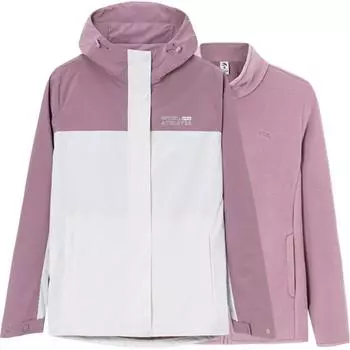 Коллекция курток Anta Outdoor, пальто, женская, цветочно-белые/папирусно-розовая