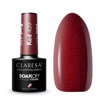 Коллекция лаков для ногтей Claresa UV LED Hybrid Manicure Soak Off — красный цвет № 439, 5 мл