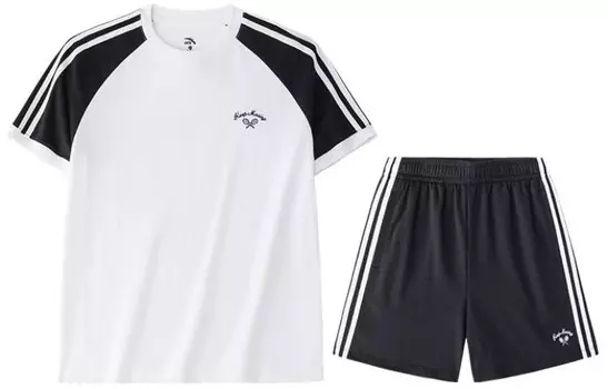 Коллекция Life Повседневный спортивный мужской комплект Magnolia White/Basic Black Anta, черный