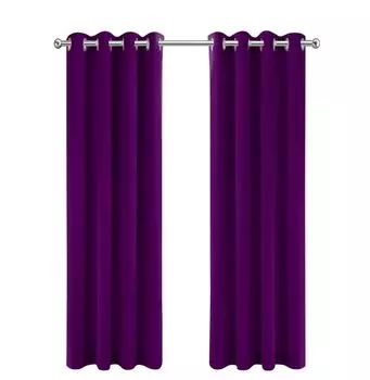 Коллекция LW Шторы Taupe Velvet Ready 290х270см с люверсами - Готовые шторы с люверсами велюр - Бархатные шторы - Плотные шторы - Затемнение LWcollection, фиолетовый