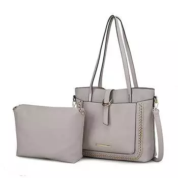 Коллекция MKF Raya Кожаная сумка через плечо Raya с клатчем через плечо от Mia K MKF Collection, черный