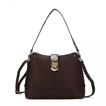 Коллекция MKF Сумка-хобо из веганской кожи Ezra с тиснением змеи от Mia K MKF Collection, коричневый