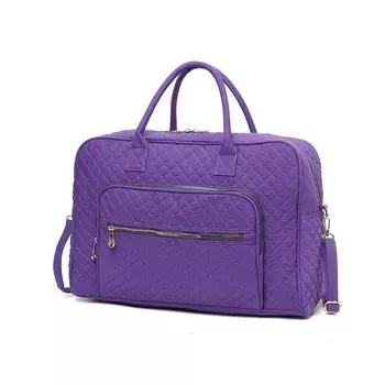 Коллекция Mkf Женская спортивная сумка Jayla из однотонного стеганого хлопка от Mia K MKF Collection, фиолетовый