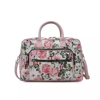 Коллекция Mkf Женская стеганая хлопковая дорожная сумка с ботаническим узором Jayla от Mia K MKF Collection, белый