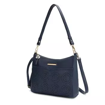 Коллекция MKF Женская сумка через плечо Alanis Laser Cut из веганской кожи от Mia K MKF Collection, черный