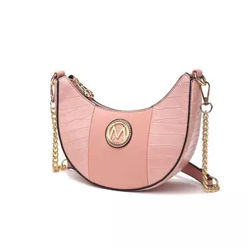 Коллекция Mkf Женская сумка через плечо Amira с тиснением под крокодила от Mia K MKF Collection, розовый