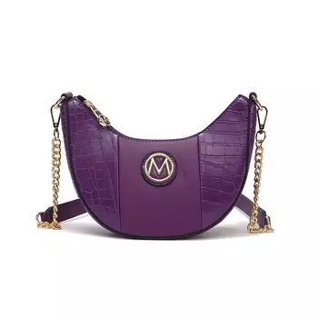 Коллекция Mkf Женская сумка через плечо Amira с тиснением под крокодила от Mia K MKF Collection, фиолетовый