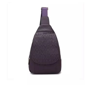 Коллекция Mkf Женская сумка через плечо Cleisy M из веганской кожи с тиснением логотипа от Mia K MKF Collection, фиолетовый