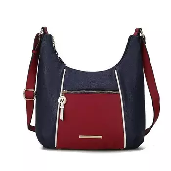 Коллекция MKF Женская сумка через плечо Lavinia в стиле колор-блок из веганской кожи от Mia K MKF Collection, красный