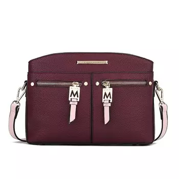 Коллекция MKF Женские сумки через плечо Zoely из веганской кожи от Mia k MKF Collection, цвет Wine Blush