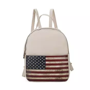 Коллекция Mkf Женский рюкзак Briella из веганской кожи с флагом от Mia K MKF Collection, бежевый