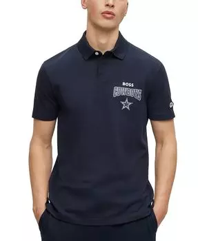 Коллекция мужских рубашек-поло BOSS by Hugo Boss x NFL, синий