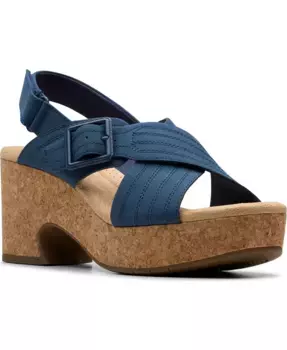 Коллекция Nerisa West сандалии на платформе с ремешками и пряжкой Clarks, синий
