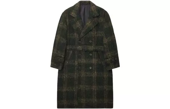 Коллекция осень-зима FW23 Пальто унисекс Stussy, Olive Plaid