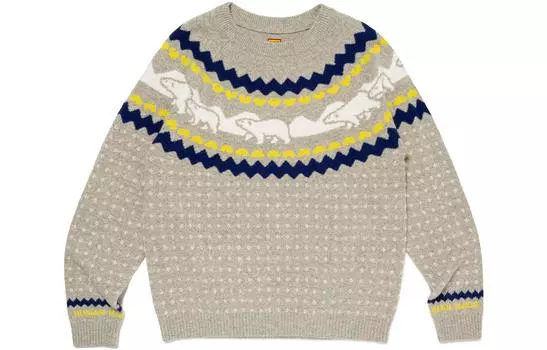 Коллекция осень-зима FW23, свитер унисекс HUMAN MADE, синий