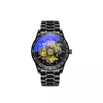 Коллекция Pioneer, автоматические механические часы с ремешком из нержавеющей стали, мужские часы с вырезным циферблатом KANGOL