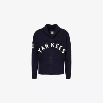 Коллекция Polo Ralph Lauren x MBL, вязаный кардиган из смеси шерсти с вышитым логотипом Polo Ralph Lauren, синий