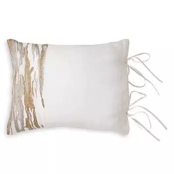 Коллекция Seduction с прозрачной вышивкой и усилителем; Декоративная подушка из бисера, 16 x 20 дюймов Donna Karan, цвет Ivory/Cream