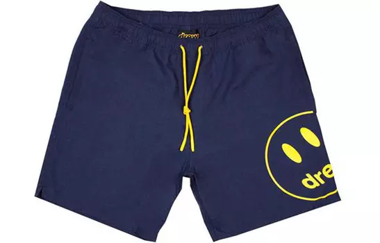 Коллекция Smiley Повседневные шорты унисекс темно-синие Drew House, синий