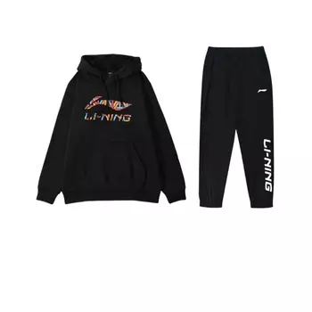 Коллекция спортивной моды LiNing, повседневная спортивная одежда унисекс, черный цвет