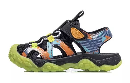 Коллекция Sports Life Детские сандалии Детские черные Французский фарфор Синий камуфляж Lining Young, черный