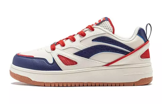 Коллекция Sports Life Kids Скейтбординг Кроссовки GS Low-top Синие/Белые Lining Young, белый/синий