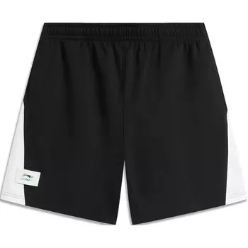 Коллекция Sports Life повседневные шорты унисекс черный белый логотип Lining, черный
