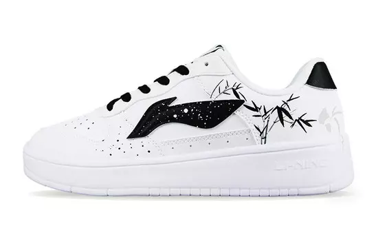 Коллекция Sports Life Скейтбординг Кроссовки женские низкие Белые/черные/желтые Lining