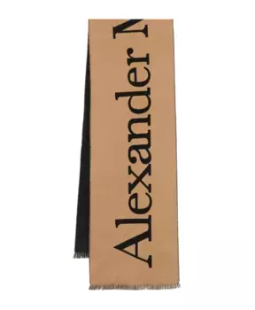 Коллекция стильных шарфов и шалей. Alexander Mcqueen, бежевый
