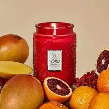 Коллекция свечей Voluspa Goji Tarocco Orange, красный