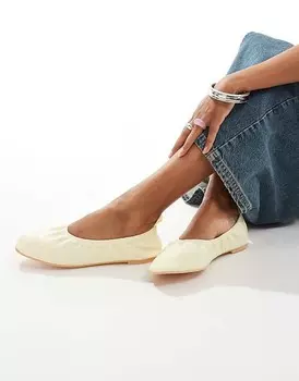 Коллекция Truffle – желтые балетки с рюшами