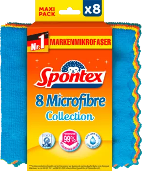 Коллекция универсальных салфеток из микрофибры 8 шт. Spontex