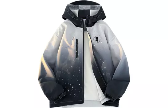 Коллекция Warrior Huichao Riding The Wind, водоотталкивающая, ветрозащитная куртка-ветровка унисекс, черный