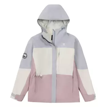 Коллекция водонепроницаемая ветрозащитная дышащая теплая женская ветровка Panda, Moonlight Blue/Warm White/Mist Pink